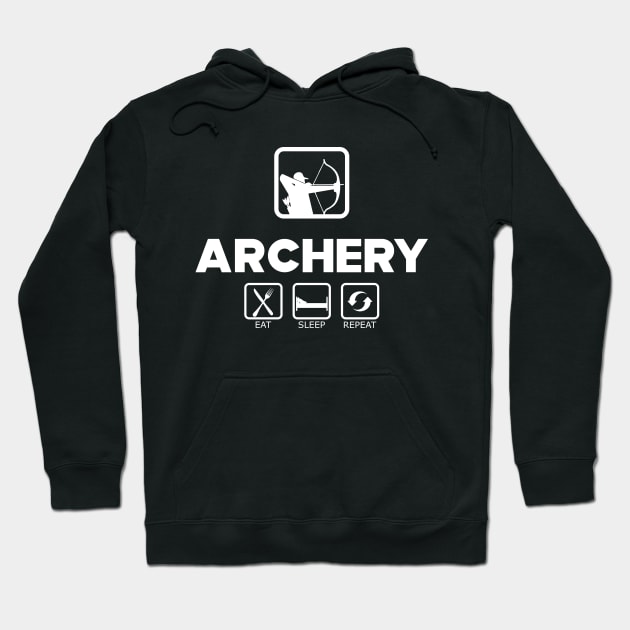 Archery - Eat Sleep Repeat Hoodie by KC Happy Shop